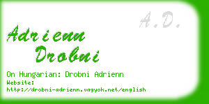 adrienn drobni business card